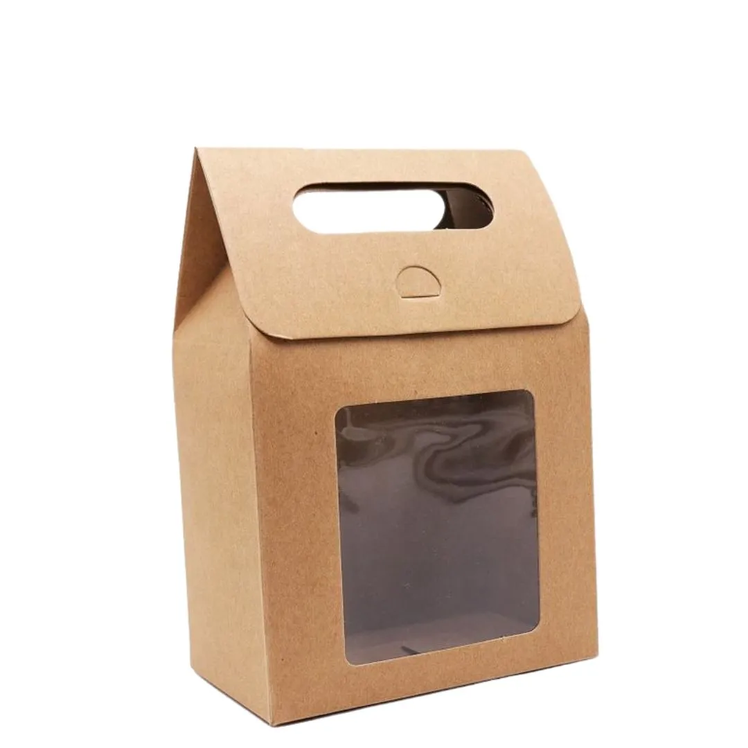 Custom Kraft Paper Food Bags with Window Australia