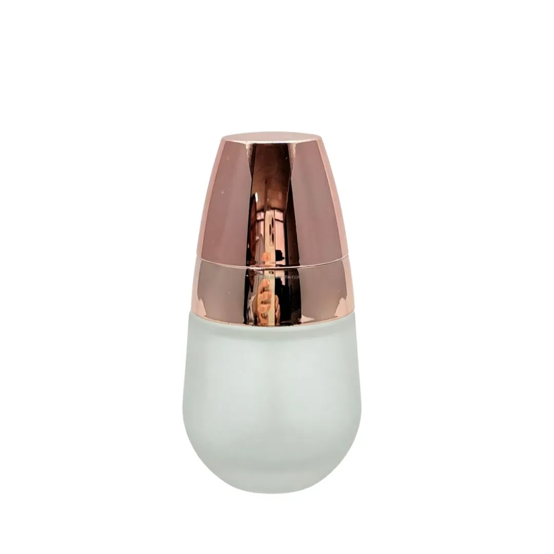 Custom Rose Gold Frosted Glass Cosmetic Packaging Australia